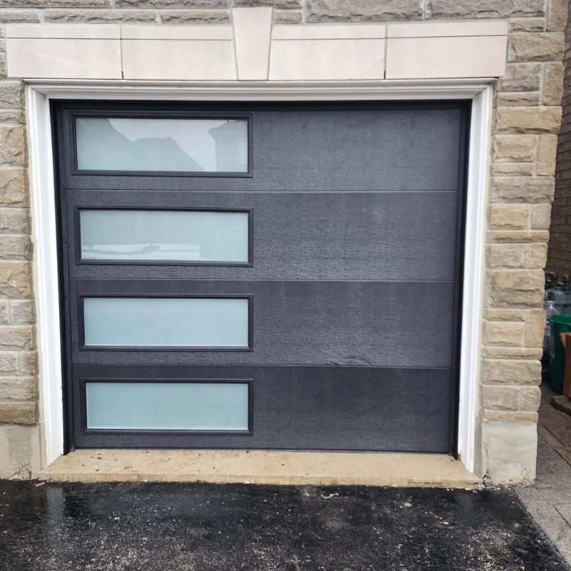 new blackgarage door